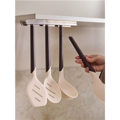 Лопатка с прорезями SmartChef, 32 см, бежевая/бордовая