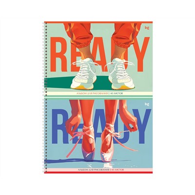 Альбом для рисования 40л., А4, на гребне BG "Ready"