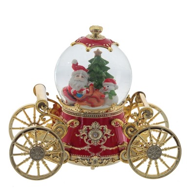 GAEM Фигурка декор "Дед Мороз" в стекл шаре (муз, подсвет, вьюга, 3xAAA н/п), D10 см, L22 W11 H19 см