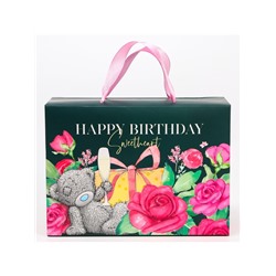 Пакет подарочный-коробка, 28×20×13 см Happy Birthday, упаковка, Me To You