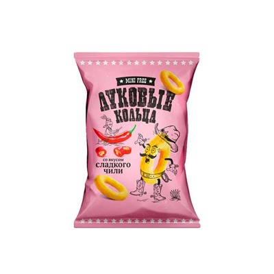 «Mini Free», луковые кольца со вкусом сладкого чили, 45 г
