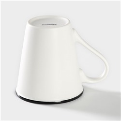 Кружка Доляна «Формула кофе», 340 мл, фарфор, белая, чёрная