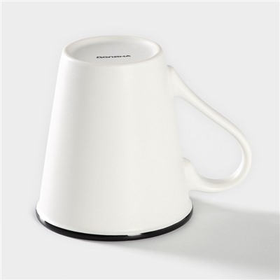 Кружка Доляна «Формула кофе», 340 мл, фарфор, белая, чёрная