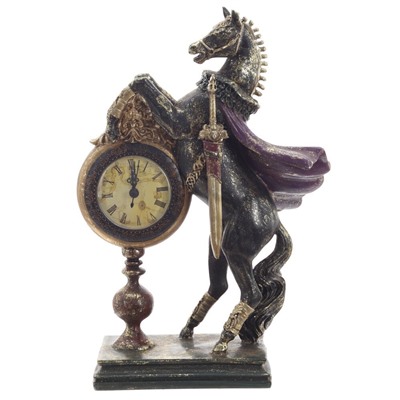 GAEM Фигурка декоративная "Лошадь" с часами D7см, (AAx1 н/п), L24 W9,5 H34,5 см