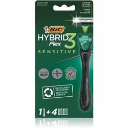 Станок для бритья BiC FLEX-3 HYBRID Sensitive (+ 4 кассеты)