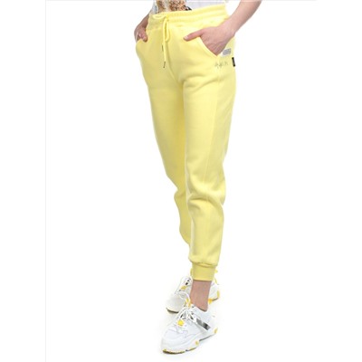 11 YELLOW Брюки спортивные женские на флисе (100% хлопок) 7986