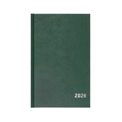 Ежедневник датированный Calligrata, А5, 2026, твёрдая обложка из бумвинила, 168 листов, тёмно-зелёный