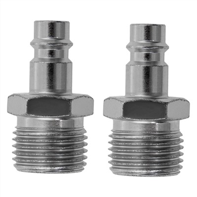 Ниппель универсальный быстросъемный ("папа") внешняя резьба 1/2, 2 шт, Stels