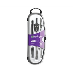Готовальня Berlingo "Expert", 5 предмета, циркуль 135мм, пластиковый футляр