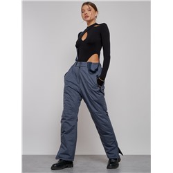 Полукомбинезон утепленный женский большого размера голубого цвета 811Gl