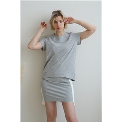 Юбка женская 20-063L3 меланж/полоска