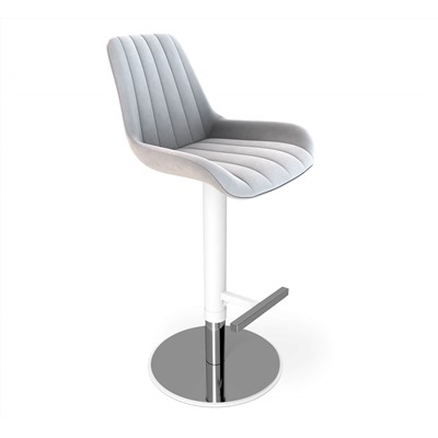 Стул барный SHT-ST37/S128
                        серое облако / хром / белый муар