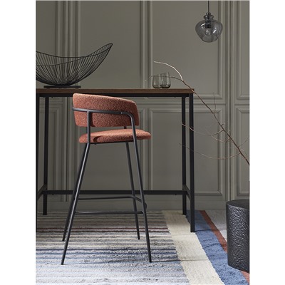 Стул барный Helning, букле, терракота