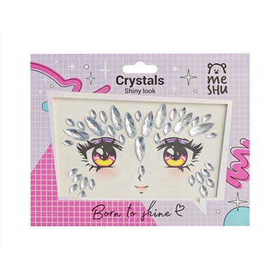 Наклейки-стразы MESHU "Shiny look", 17,5*14,5см, инд. уп., европодвес