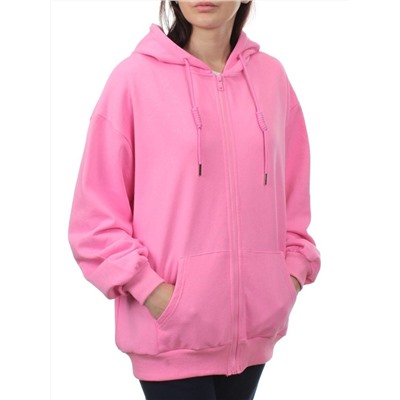 3267 PINK Толстовка на молнии женская (95% хлопок, 5% спандекс)
