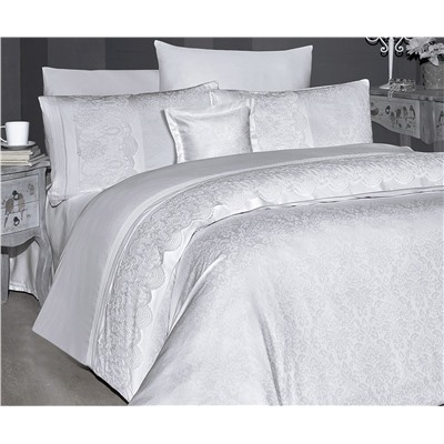 Сатиновое Постельное белье Евро 2 сп. V.I.P Moonlıght SATIN First Choice
