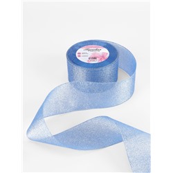 Лента парчовая, 50 мм, 23±1 м, синяя №037