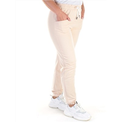 QB-84 BEIGE Брюки спортивные женские (95% хлопок, 5% стрейч) P&S