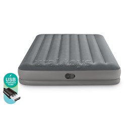 Надувной матрас 152х203х30см "Prestige" со встр. USB насосом, до 272кг, 64114 INTEX не товарный вид
