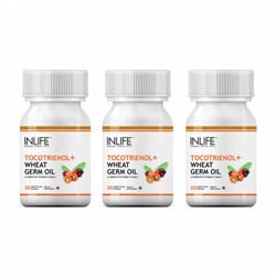 Набор Токотриенол и масло ростков Пшеницы (3 x 30 кап), Tocotrienols + Wheat Germ Oil Set, произв. INLIFE