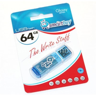 USB Flash  64GB SmartBuy Glossy синий