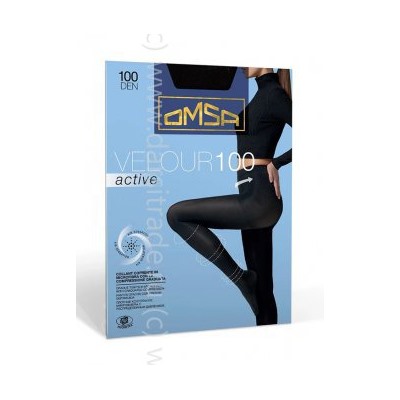 Колготки женские Velour Active 100 Omsa Дроп