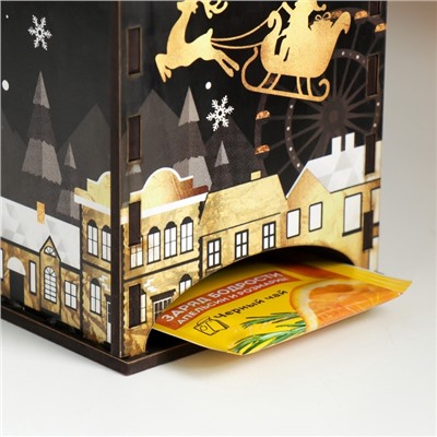 Чайный домик новогодний «Чёрное золото», 20×10.5×9.5 см