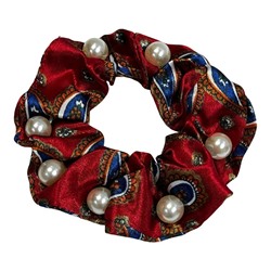 Резинка объемная шелковая с жемчугом ⌀ 9,5 см Р19 тип 3