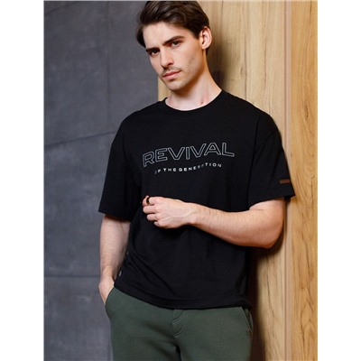 Свободная футболка  с авторским принтом