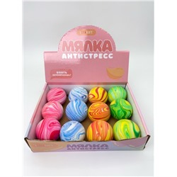 Мялка - антистресс «Paint ball», шоу-бокс 12 шт.