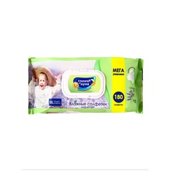 Влажные салфетки детские 0+ «СОЛНЦЕ И ЛУНА» с отваром лаванды, 180 шт.