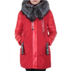 8179 RED Пальто женское с натуральным мехом Jarius