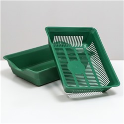 Туалет глубокий с сеткой 36×25×9 см, зеленый