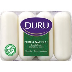 Мыло DURU Туалетное Pure&amp;Natural Классическое 4 шт.Х85г.