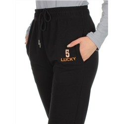 Q-02 BLACK Брюки спортивные женские (85% хлопок, 15% полиэстер)