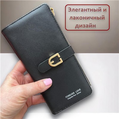 Портмоне-Кошелек женский большой размер Арт 001 черный