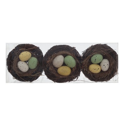 GAEM Набор из 3-х изделий декоративных "Гнездо пасхальное" (10*5), L31 W11 H5 см