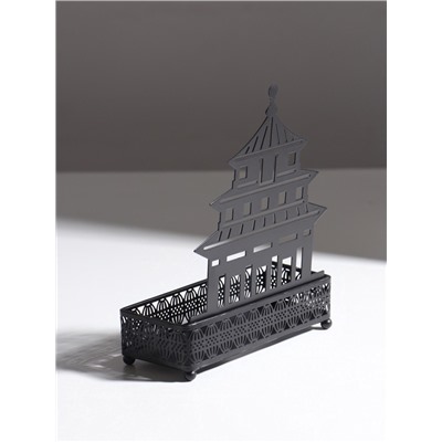 Подставка для мелочей металл «Дворец», чёрный, 6.3×14.5×18.5 см