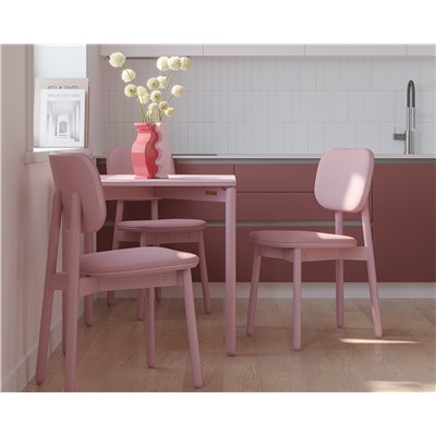 Стул Saga, рогожка, розовый