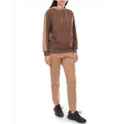 NO01 BEIGE/BROWN Костюм спортивный женский (хлопок 90%, полиэстер 10%)