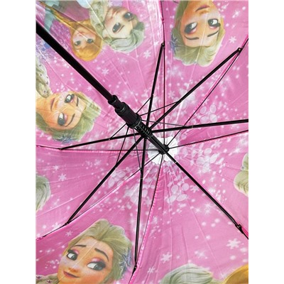 Зонт-трость для девочки с мультгероями полуавтомат Арт 1001/2