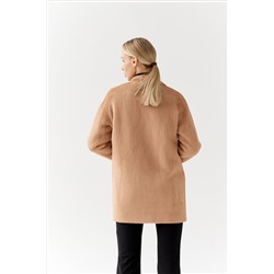 Пальто женское демисезонное 25520 (кэмел/тедди)