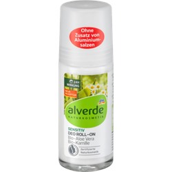 alverde NATURKOSMETIK Шариковый Дезодорант Алоэ вера Ромашка для чувствительной кожи, 50 мл