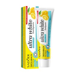 Ультраотбеливающая зубная паста с лимоном SADOER lemon bright white Toothpaste, 100 гр