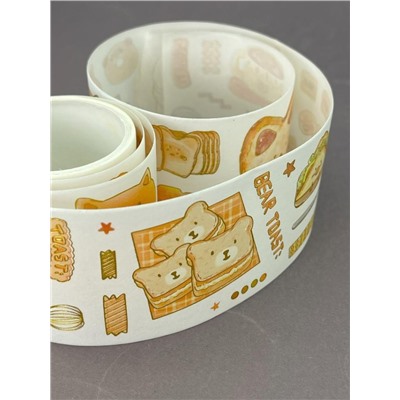 Декоративный скотч "Cute food", mix, шоу-бокс 24 шт.