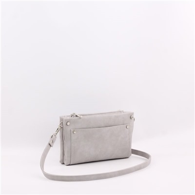 Сумка 459 итальянский светло-серый "УДЛИНЁННЫЙ РЕМЕНЬ"