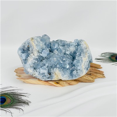 Радуга Самоцветов Друза Целестина на подставке