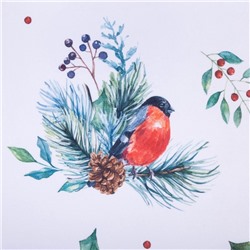Комплект штор для кухни с подхватами Christmas wreaths 145×180 см - 2 штуки, габардин