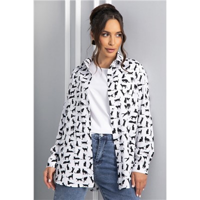 Рубашка Надель (белая/кошки) Б13844-16М