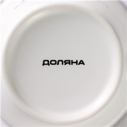 Кружка Доляна «Формула кофе», 340 мл, фарфор, белая, чёрная